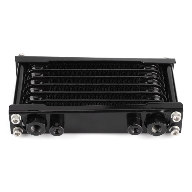 Filfeel Motorcycle Radiator Engine Oil Cooler, Engine Oil Cooler Universal Cooling Radiator Fit For Monkey Car 100‑250CC Dirt Bike ATV 4‑Wheel Motorcycle Black