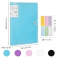 thumbnail image 2 of FRCOLOR 5 Pcs Presentation Binder Clear Insert Sleeves Document Organizer Paper File Holder Portfolio Book with Stickers, 2 of 8