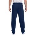 thumbnail image 2 of Jerzees Mens NuBlend Elastic Bottom Sweatpants, 2X, J Navy, 2 of 3