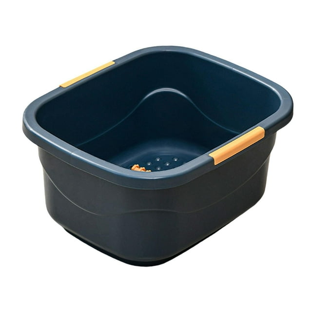 Cuenca de baño de pies Bañera de pie resistente Pedicura Ligera Multifuncional azul oscuro grande