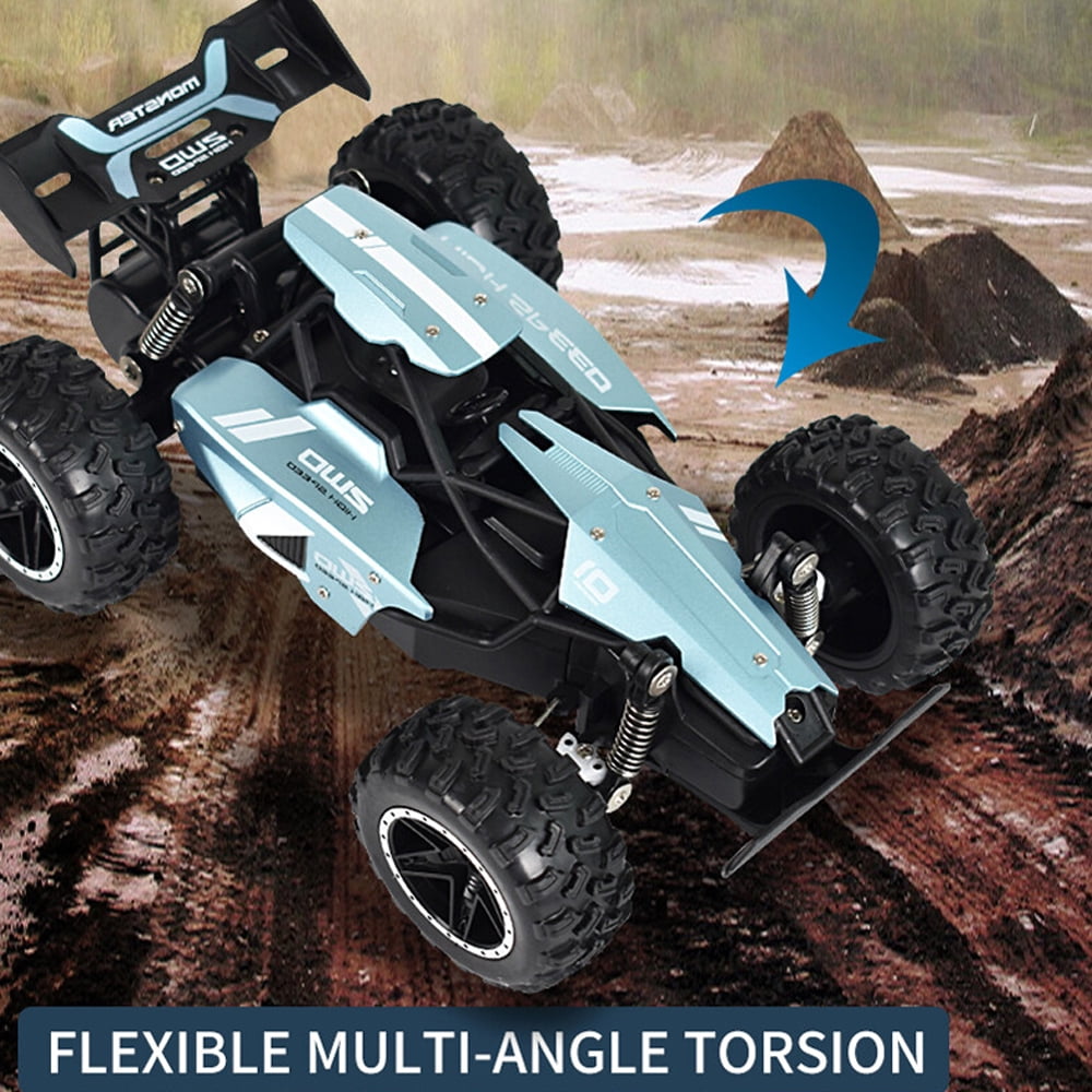Remote Control Car RC Cars All Terrain Monster Truck, Outdoor 2WD Off Road Hobby RC Truck with 2 Rechargeable Batteries