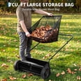 thumbnail image 5 of 26-Inch Push Lawn Sweeper with 4 High-Speed Brushes, 7 Cu. Ft. Hopper, Adjustable Height Yard Cleaner, 5 of 7