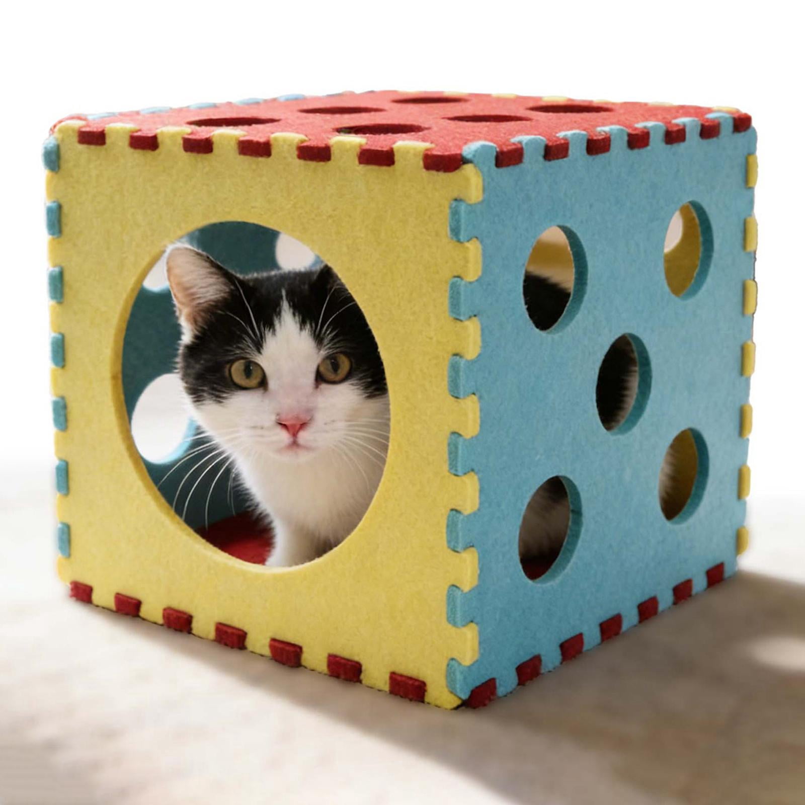 Bothyi Felt Cat Tunnel Toy Toy Portable Scratch Resistant Practical Premium Durability