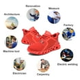 thumbnail image 6 of Steel Toe Shoes for Men Lightweight Indestructible Work Sneakers for Women Puncture Proof Comfortable Slip On Safety Shoes for Industrial,Coustruction Red 11, 6 of 6
