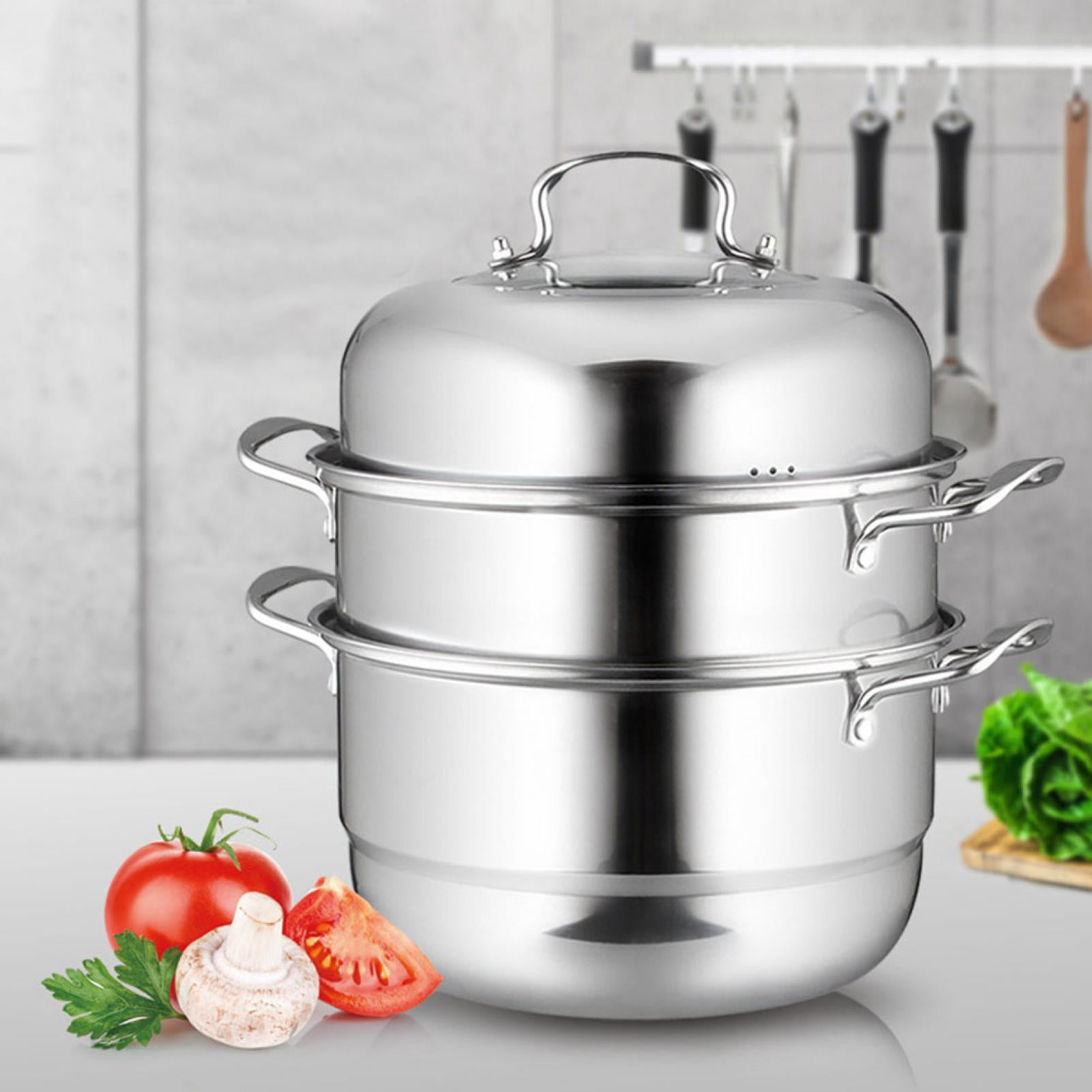 ∅28cm/11'' Stainless Steel 5 Deck Steamer Cooking Food Stock Steam Pot Cookware