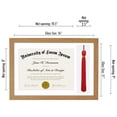 thumbnail image 3 of Americanflat 11x16 Oak Graduation Frame 2 Opening Mat Displays 8.5"x11" Diploma or Certificate and Tassel. Tempered Shatter-Resistant Glass. 2X Sawtooth Hangers., 3 of 5