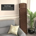 thumbnail image 5 of Red Lantern 5 1/2 ft. Tall Fiber Weave Room Divider - Dark Mocha - 4 Panel, 5 of 6