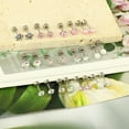 thumbnail image 5 of 12 Pairs Surgical Steel Screw Back Earrings Sets Hypoallergenic Screw Back Stud Earrings Cute Heart Tiny CZ Flower Pink Stud Earrings for Women, 5 of 8