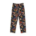 thumbnail image 6 of Uemuo Vintage Floral Pattern Men's Wide Leg Palazzo Lounge Pants with Pockets Light Weight Loose Comfy Casual Pajama Pants-Medium, 6 of 9