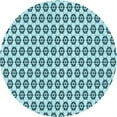 thumbnail image 1 of Ahgly Company Machine Washable Indoor Round Transitional Electric Blue Area Rugs, 6' Round, 1 of 7