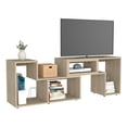 thumbnail image 5 of Treevol Furniture, Extendable TV Stand Houston, Multiple Shelves, Light Pine Finish-Indoor, 5 of 7