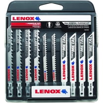LENOX Tools 1994458 T-Shank General Purpose Jig Saw Blade Kit with Hard Case, 10-Piece