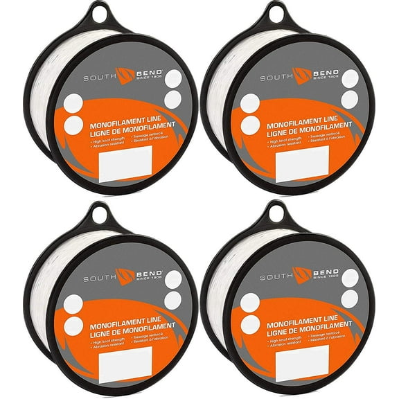 South Bend Monofilament Fishing Line 8 lbs Test, 765 Yards, 4 Pack