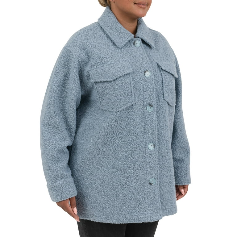 Oversized wool cheap shirt jacket