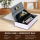 thumbnail image 5 of KOFAIR Book Safe Lock Box con bolsa ign&iacute;fuga (caf&eacute;), 5 of 6