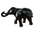 thumbnail image 1 of Estatua de elefante abstracto Adorno de resina Decoración geométrica de Negro Sunnimix Estatua de elefante, 1 of 7