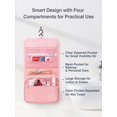 thumbnail image 3 of Neceser Luxtude colgante para mujer, resistente al agua, color rosa, 3 of 8