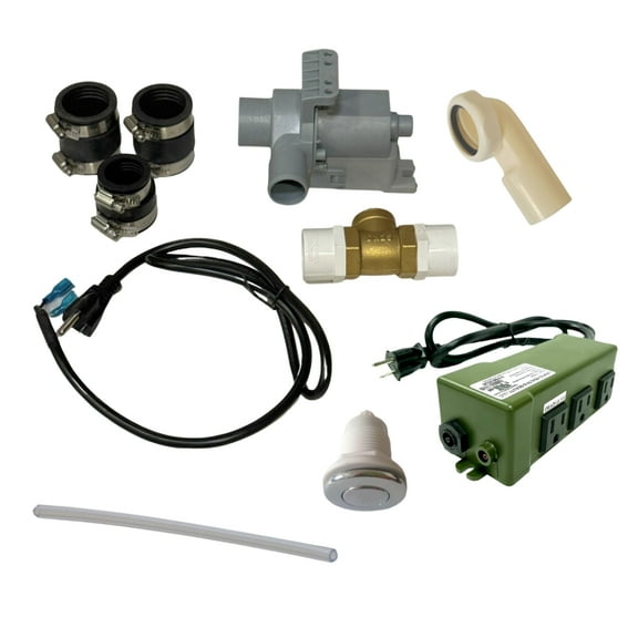 Discharge Pump Parts for Pedicure Spa Chair w/ Switch & Timer Control Box, Replacement for Shiasulogic Nail Massage Foot Tub