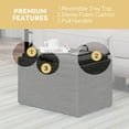 thumbnail image 6 of Convenience Concepts Designs4Comfort Accent Storage Ottoman with Reversible Tray, Dark Charcoal Gray Fabric, 6 of 10