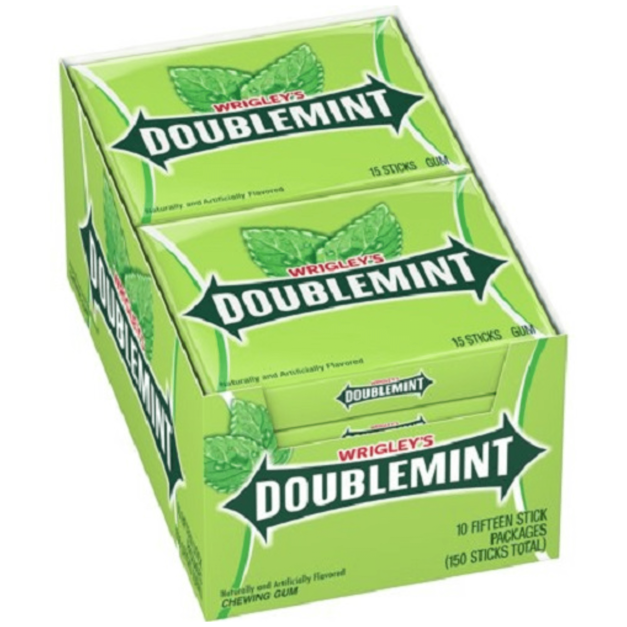 Wrigley Slim Pack Doublemint Chewing Gum 15Pcs Ea. Pack (20 Pack Double Up)