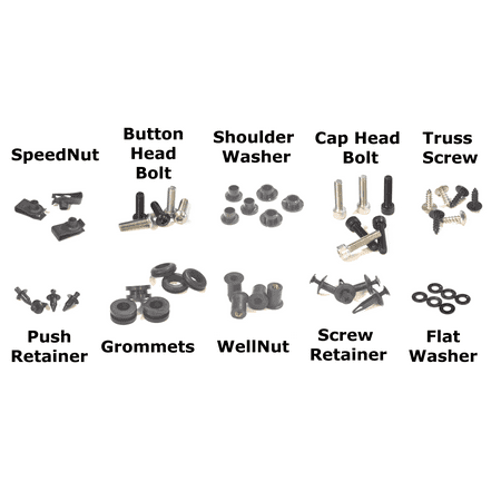 Abs Plastic Fairing Body Complete Black Fairing Bolt Kit for Honda CBR900RR Fireblade 1996 - 1997 body screws fasteners ()