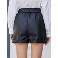 thumbnail image 4 of Eilly Bazar Faux Leather Shorts for Women Black S, 4 of 4