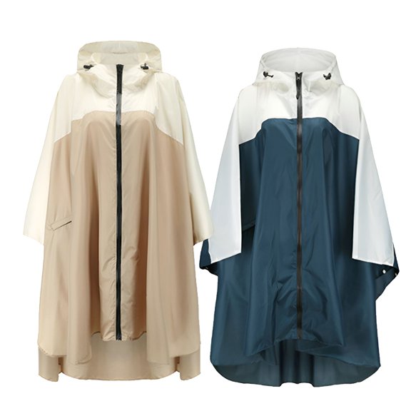 TELOLY 2Pcs Rain Ponchos for Adults,Fine Stitching Raincoat for Women,Lightweight and Breathable Rain Ponchos for Women,Color Mixing1