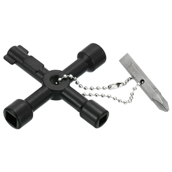 REGALWOVEN Multi-Functional Universal Cross Key, 4 Way Gas Water Meter Key Wrench