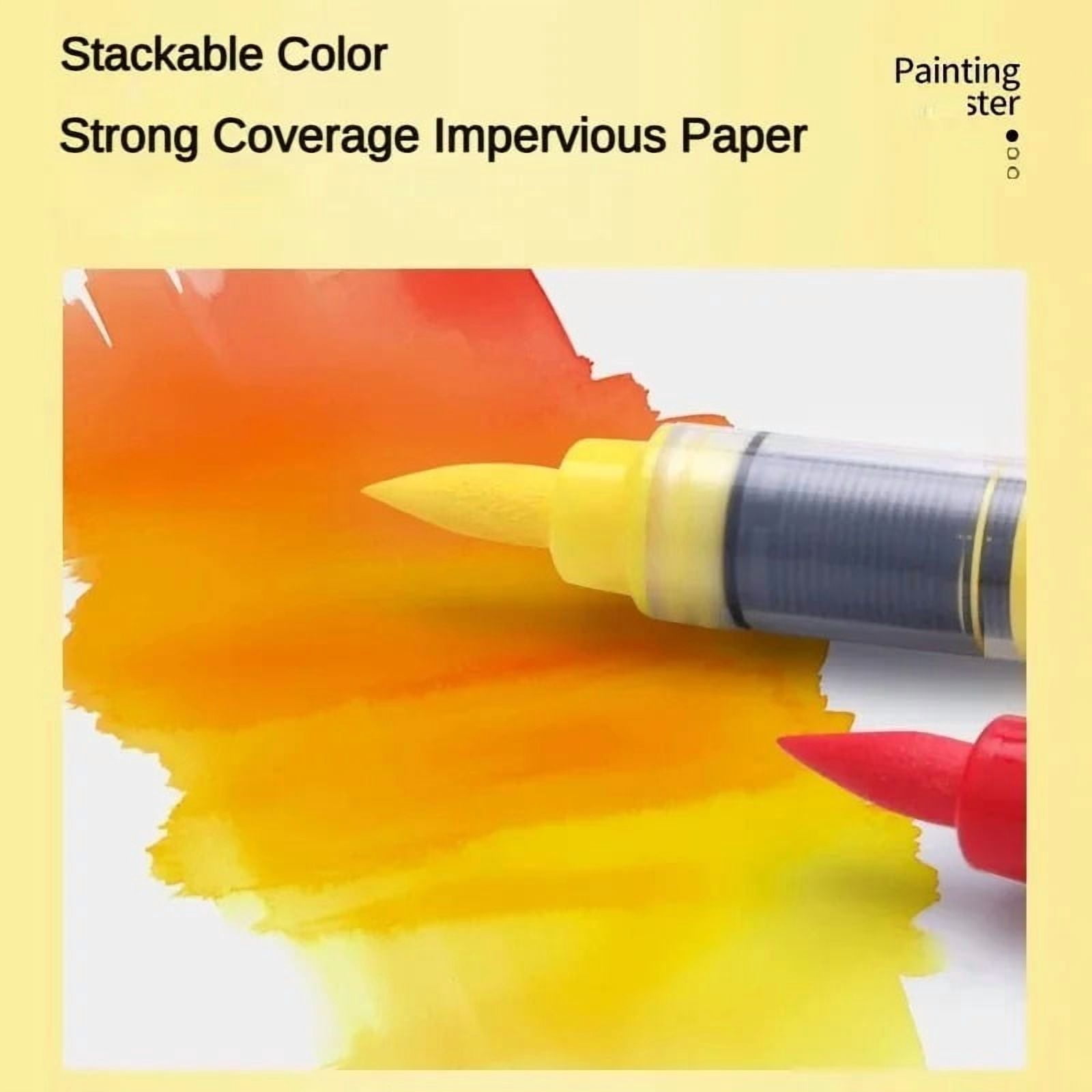 36/48/60/80 Colors Acrylic Paint Markers with Carrying Bag and Shoulder Strap, Soft Brush Tip Paint Pens, Acrylic Pens for Wood, Stone, Canvas, Glass, Fabric, Egg, Rock Painting
