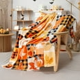 thumbnail image 5 of Fall Throw Blanket Autumn Pumpkin Maple Leaves Blanket Halloween Fleece Throw Blankets Super Soft Warm Cozy Flannel Throws Blanket Fall Decorative Blankets for Couch Sofa Bed 50X60, 5 of 6