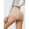 thumbnail image 2 of Unique Bargains Women's Soft High Waist Tummy Control Briefs Underpants L Light Pink, 2 of 6