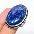thumbnail image 2 of Natural Lapis Lazuli Gemstone Handmade 925 Sterling Silver Ring Size 9, 2 of 2