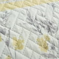 thumbnail image 5 of JML Quilt Set 3 Piece, Embossed Bedspread Bedding Set with 2 Shams, King, Grey & Yellow Floral, 5 of 6