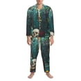thumbnail image 3 of Wukai Baroque Floral Still Life Men's Hawaiian Shirt Short Sleeve Casual Button Down Summer Beach Aloha Shirt -Large, 3 of 7