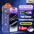 12pcs 8K Oleophobic Coating Dust free Installation Screen Protector