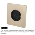 thumbnail image 4 of Grommet Wall Plate PC Wall Panel with 1.5" Rubber Cable Through Gold Tone 2 Pcs, 4 of 4