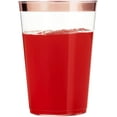 thumbnail image 5 of 50pcs Plastic Tumbler Cups - 12 oz Disposable Clear Plastic Cups with Gold Rim for Weddings or Party,gticphyj, 5 of 8
