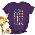 thumbnail image 6 of SOOMLON Red White and Blue Oversized Tshirts for Women Patriotic Shirts Crew Neck Usa Flag Tops Short Sleeve Loose Fit T-Shirt Juniors Tee Blouse Outfits, 6 of 6