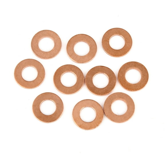 Copper Crush Washer Flat Sealing Gasket Ring Spacer for Car 8 x 16 x 1.5mm 10pcs
