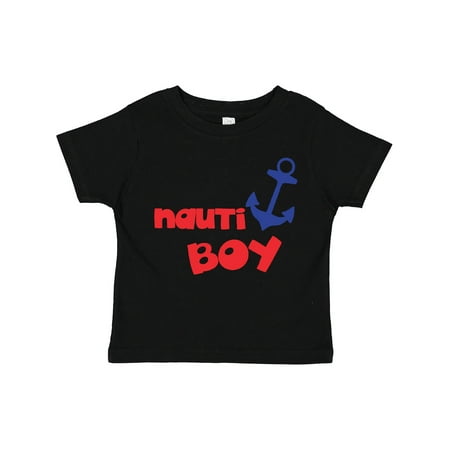 

Inktastic Nauti Boy Boat Anchor Sailor Sailing Nautical Gift Toddler Boy Girl T-Shirt