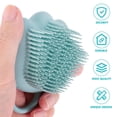 thumbnail image 4 of Silicone Body Scrubber with Liquid Soap Dispenser, Shower Brush, Soft Body Brush, Handheld Bath Scrubber, Massage Shower Cleansing Brush for Men Women, Pet Dogs Cats Grooming Brush, Blue, 4 of 6
