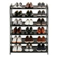 thumbnail image 6 of Zimtown Bamboo Shoe Rack, 6 Tier 24 Pairs Shoe Storage Organizer Space Saving for Entryway Home, Black, 6 of 17