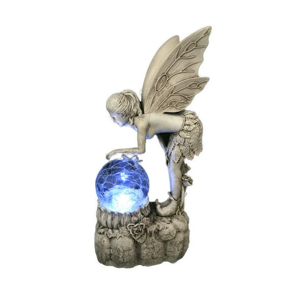Garden Statues Outdoor Solar Garden Statues Outdoor Garden Statues Outdoor Garden Decorative Ornament Angel Statue Solar Garden Resin Ornament Glowing Crystal Balls Angel Statues for Garden