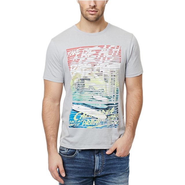 Buffalo David Bitton Nistree - Camiseta gráfica de manga corta para hombre, gris, extragrande Buffalo David Bitton Camiseta gráfica