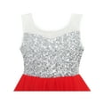 thumbnail image 4 of Girls Dress Sequin Mesh Party Wedding Princess Tulle Red 14 Years, 4 of 4