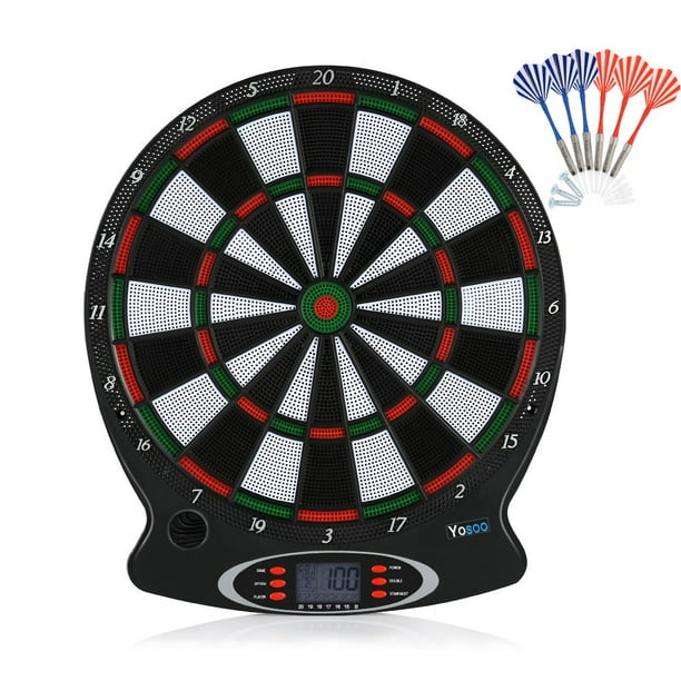 Lyumo 1pc Professional Electronic Hanging Dartboard Lcd Scoring Indicator Dart Game With 6pcs Darts Target Games Darts Target Board Walmart Com