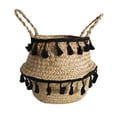 thumbnail image 4 of Joernso Handmade Tassel Faux Seagrass Sundries Storage Basket Household Pot Container, 4 of 6