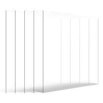 KFFKFF PET/Acrylic Panels, Set of 5, Plastic Material, Dimensions 24 x 36 Inch, 0.04 Inch Thickness, Transparent and Bendable Plastic Sheets for Artistic Endeavors, Substitute for Picture Frame Glass