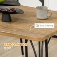 thumbnail image 5 of Industrial Dining Table Set for 6 People, 6 Piece Kitchen Table and Chairs Set, Dinner Table with Bench, Steel Frame and Storage Shelf, Dinette Set, Rustic Brown, 5 of 9