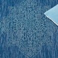 thumbnail image 4 of SAFAVIEH Courtyard Delbet Distressed Medallion Indoor/Outdoor Area Rug, 6'7" x 6'7" Round, Navy/Ivory, 4 of 9